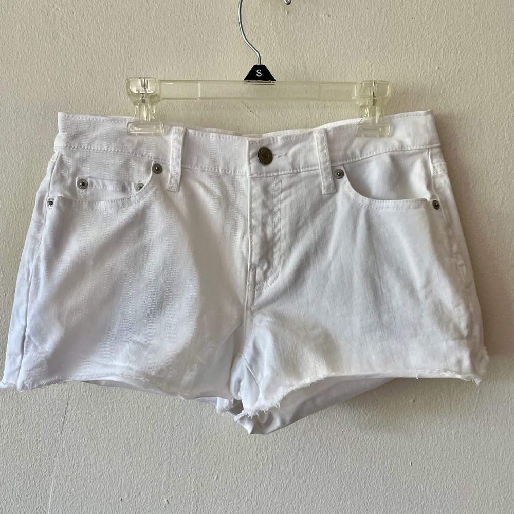 GAP | 1969 White Denim Stretch 3" Cutoff Shorts Sz 25